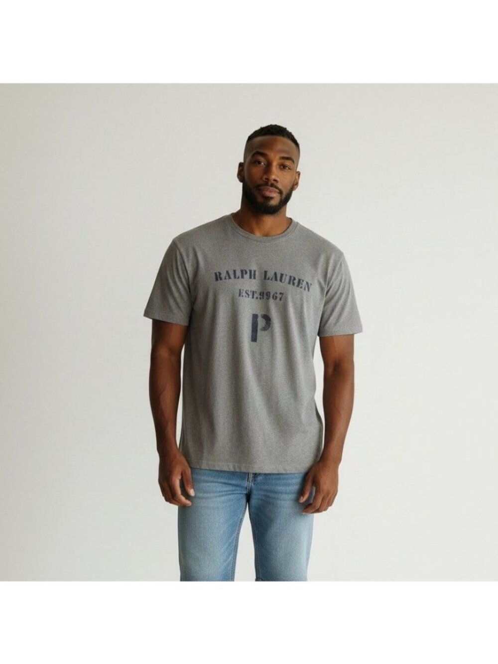 Polo Sport Ralph Lauren Mens Gray Graphic Logo T-Shirt XXL 100% Cotton NEW